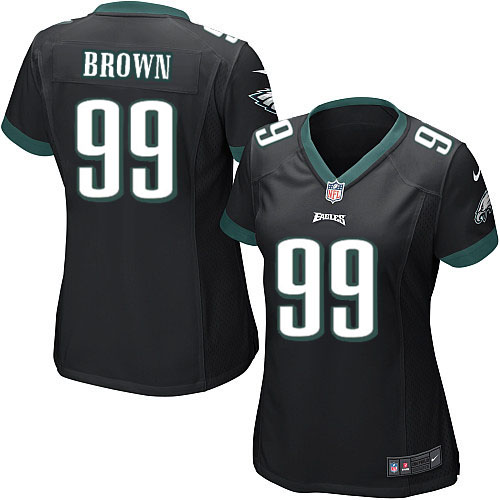 Women's Elite Jerome Brown Nike Jersey Black Alternate - #99 NFL Philadelphia Eagles